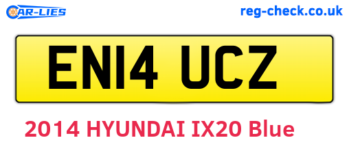 EN14UCZ are the vehicle registration plates.