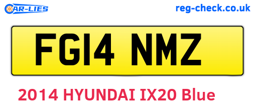 FG14NMZ are the vehicle registration plates.