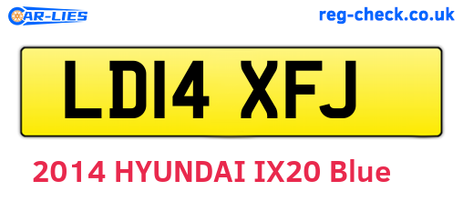 LD14XFJ are the vehicle registration plates.