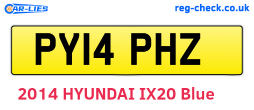 PY14PHZ are the vehicle registration plates.
