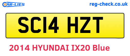 SC14HZT are the vehicle registration plates.