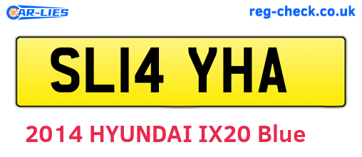 SL14YHA are the vehicle registration plates.