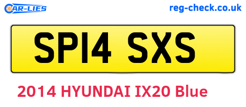 SP14SXS are the vehicle registration plates.