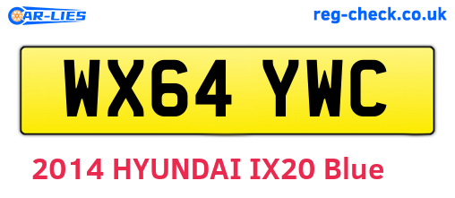 WX64YWC are the vehicle registration plates.