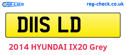 D11SLD are the vehicle registration plates.