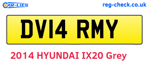 DV14RMY are the vehicle registration plates.