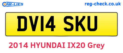 DV14SKU are the vehicle registration plates.