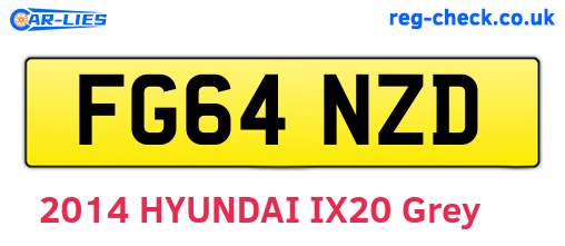FG64NZD are the vehicle registration plates.