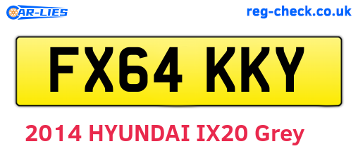 FX64KKY are the vehicle registration plates.