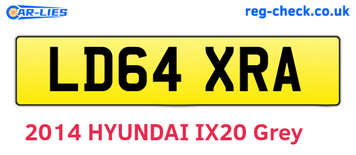 LD64XRA are the vehicle registration plates.