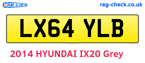 LX64YLB are the vehicle registration plates.