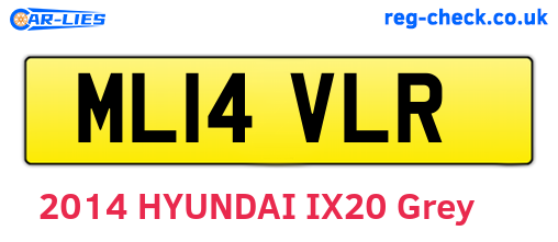 ML14VLR are the vehicle registration plates.