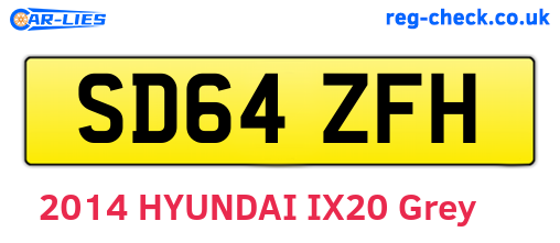 SD64ZFH are the vehicle registration plates.