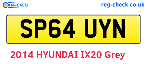 SP64UYN are the vehicle registration plates.