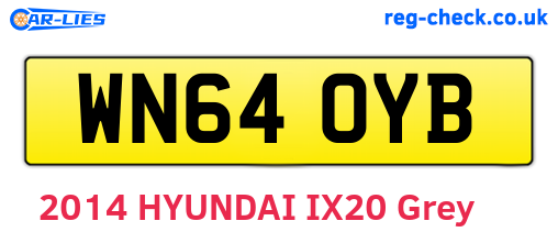 WN64OYB are the vehicle registration plates.