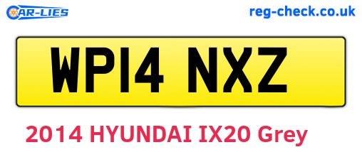 WP14NXZ are the vehicle registration plates.