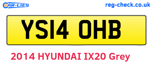 YS14OHB are the vehicle registration plates.