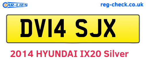 DV14SJX are the vehicle registration plates.