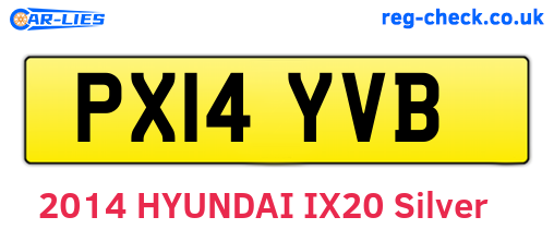 PX14YVB are the vehicle registration plates.