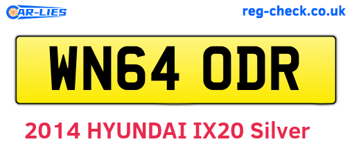WN64ODR are the vehicle registration plates.