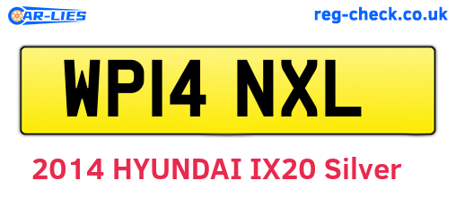 WP14NXL are the vehicle registration plates.