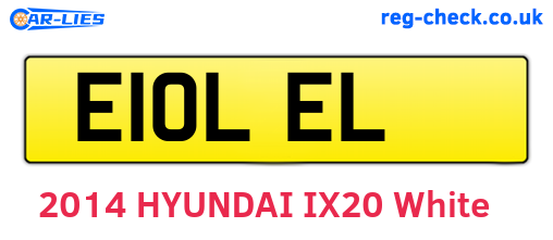 E10LEL are the vehicle registration plates.