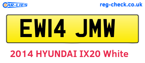 EW14JMW are the vehicle registration plates.