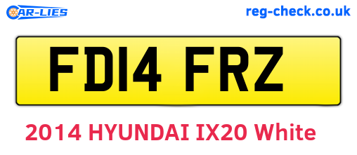 FD14FRZ are the vehicle registration plates.