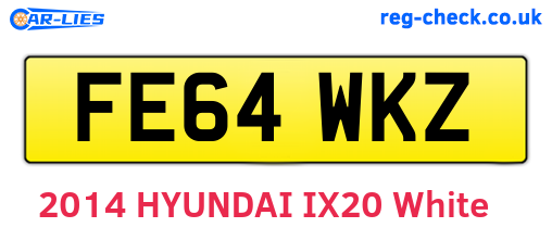 FE64WKZ are the vehicle registration plates.