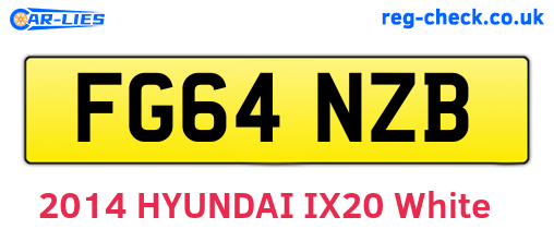 FG64NZB are the vehicle registration plates.