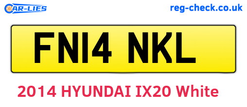 FN14NKL are the vehicle registration plates.