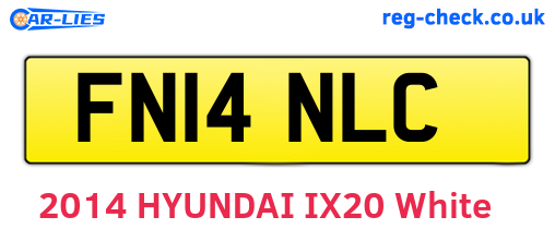 FN14NLC are the vehicle registration plates.
