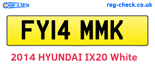 FY14MMK are the vehicle registration plates.