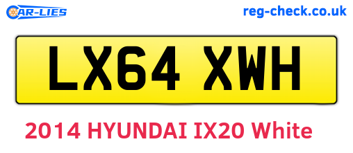 LX64XWH are the vehicle registration plates.