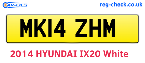 MK14ZHM are the vehicle registration plates.