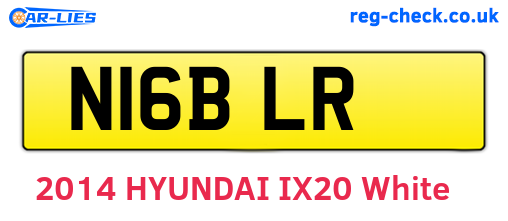 N16BLR are the vehicle registration plates.