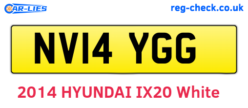 NV14YGG are the vehicle registration plates.