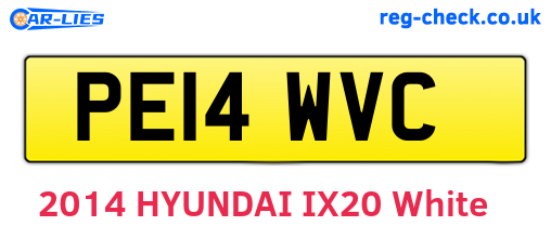 PE14WVC are the vehicle registration plates.