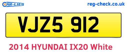 VJZ5912 are the vehicle registration plates.