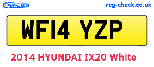 WF14YZP are the vehicle registration plates.