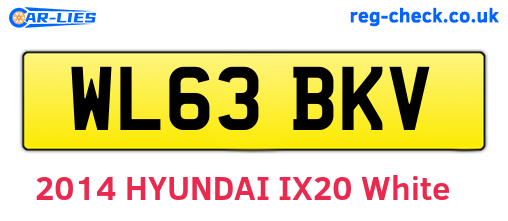 WL63BKV are the vehicle registration plates.