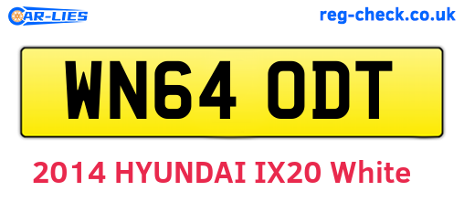 WN64ODT are the vehicle registration plates.