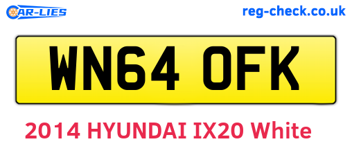 WN64OFK are the vehicle registration plates.