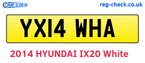 YX14WHA are the vehicle registration plates.