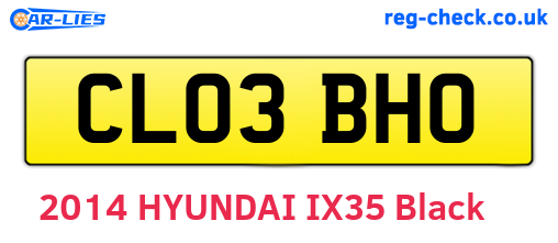 CL03BHO are the vehicle registration plates.