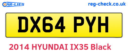DX64PYH are the vehicle registration plates.