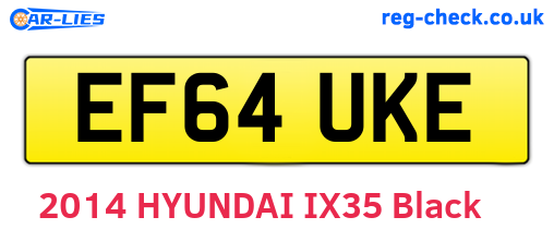 EF64UKE are the vehicle registration plates.
