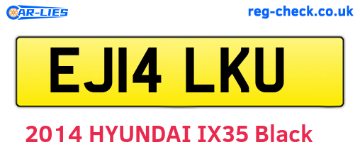 EJ14LKU are the vehicle registration plates.