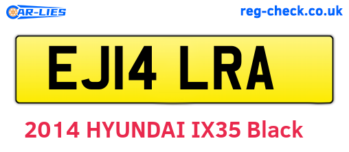 EJ14LRA are the vehicle registration plates.
