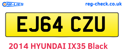 EJ64CZU are the vehicle registration plates.